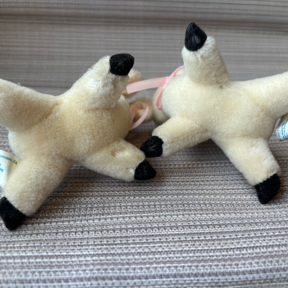 Rare (2) -Vtg. R Dakin Wool Lamb 1983 Mini 3.5" Plush Sheep Collectibles - Picture 4 of 13